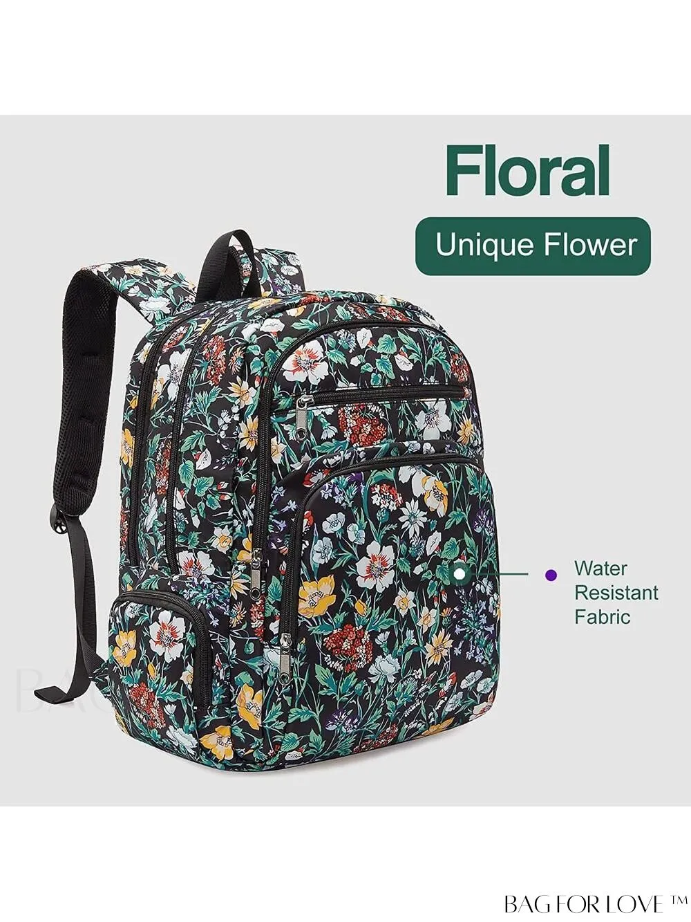BagForLove - Stylish Paisley Womens Travel Backpack - Functional, Lightweight, & Airline Approved