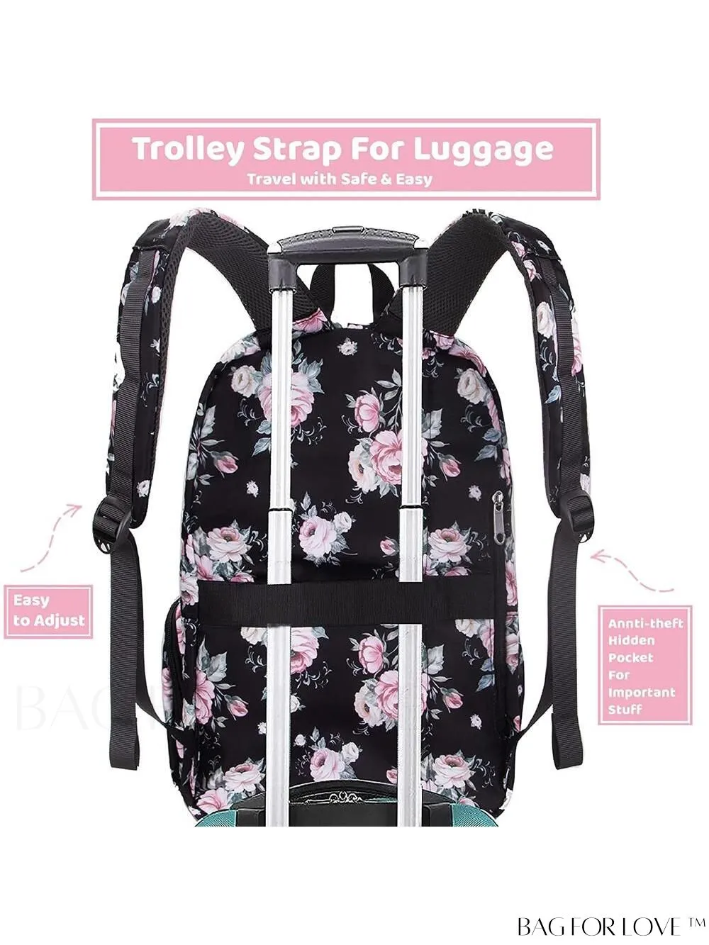 BagForLove - Stylish Paisley Womens Travel Backpack - Functional, Lightweight, & Airline Approved
