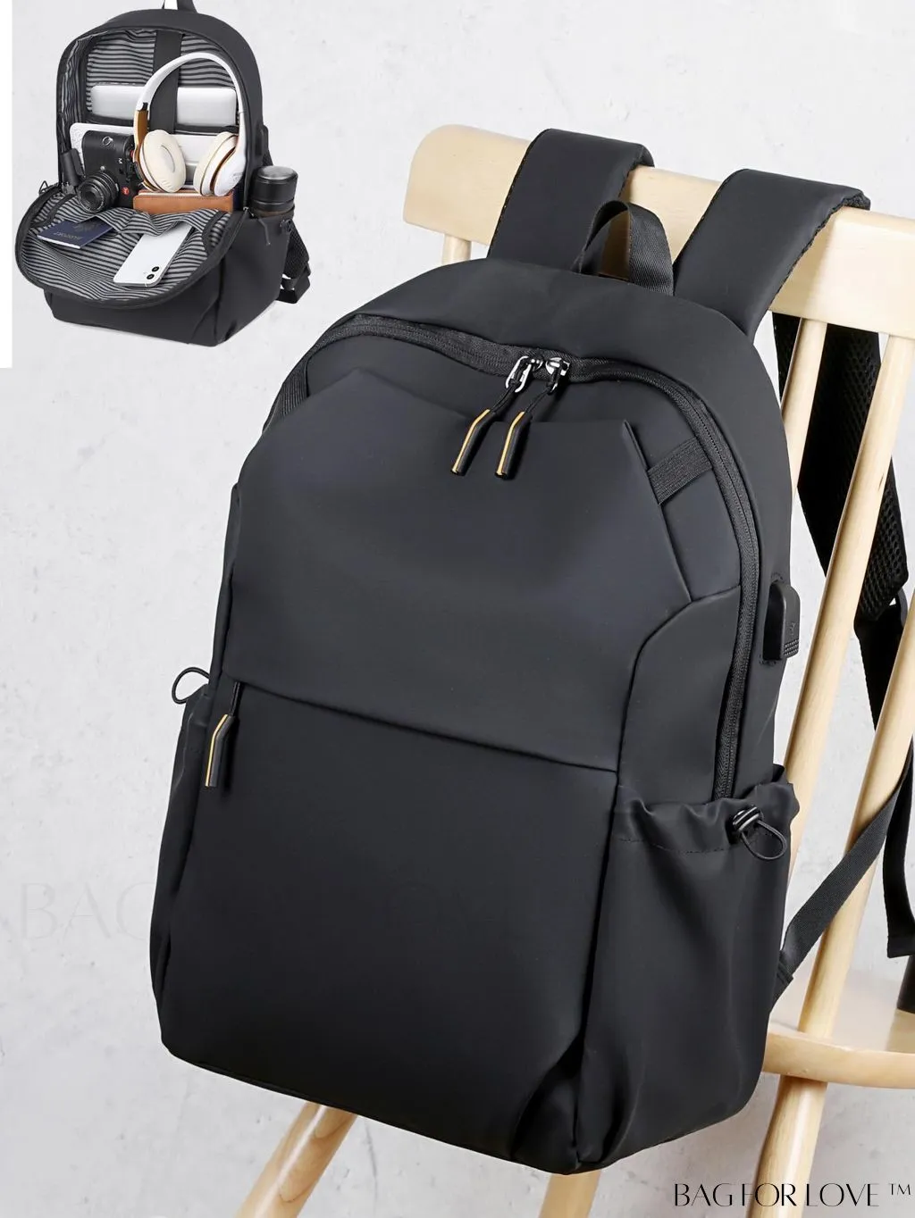 BagForLove - Waterproof Medium Laptop Backpack with Minimalist Drawstring Design