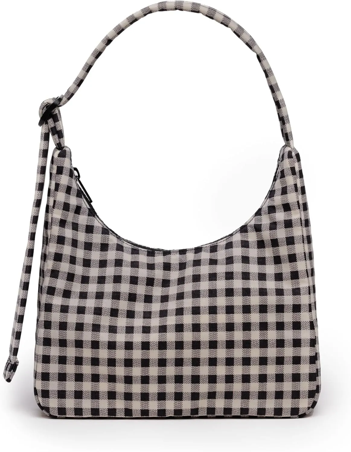 BAGGU Mini Nylon Shoulder Bag - Black & White Gingham