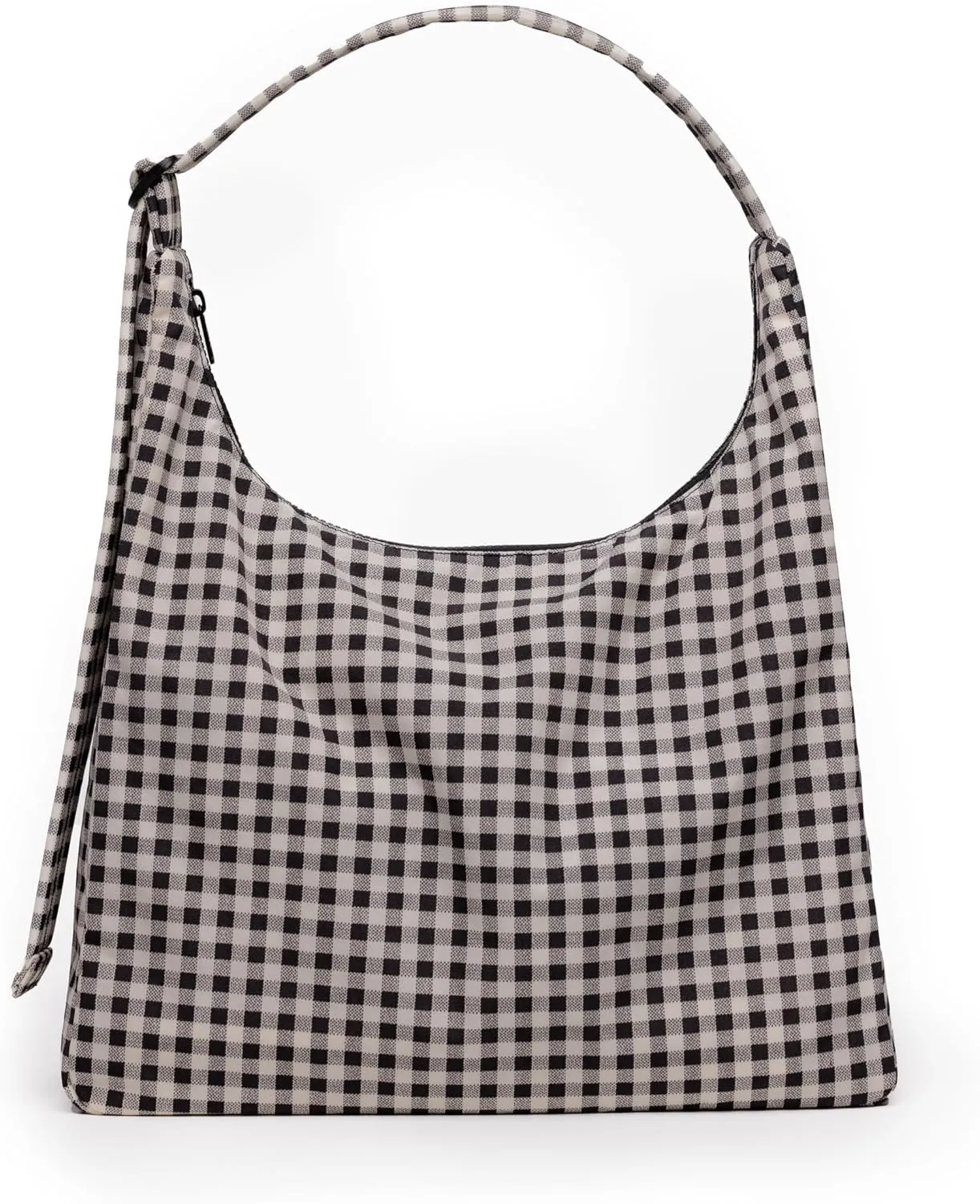 BAGGU Nylon Shoulder Bag - Black & White Gingham