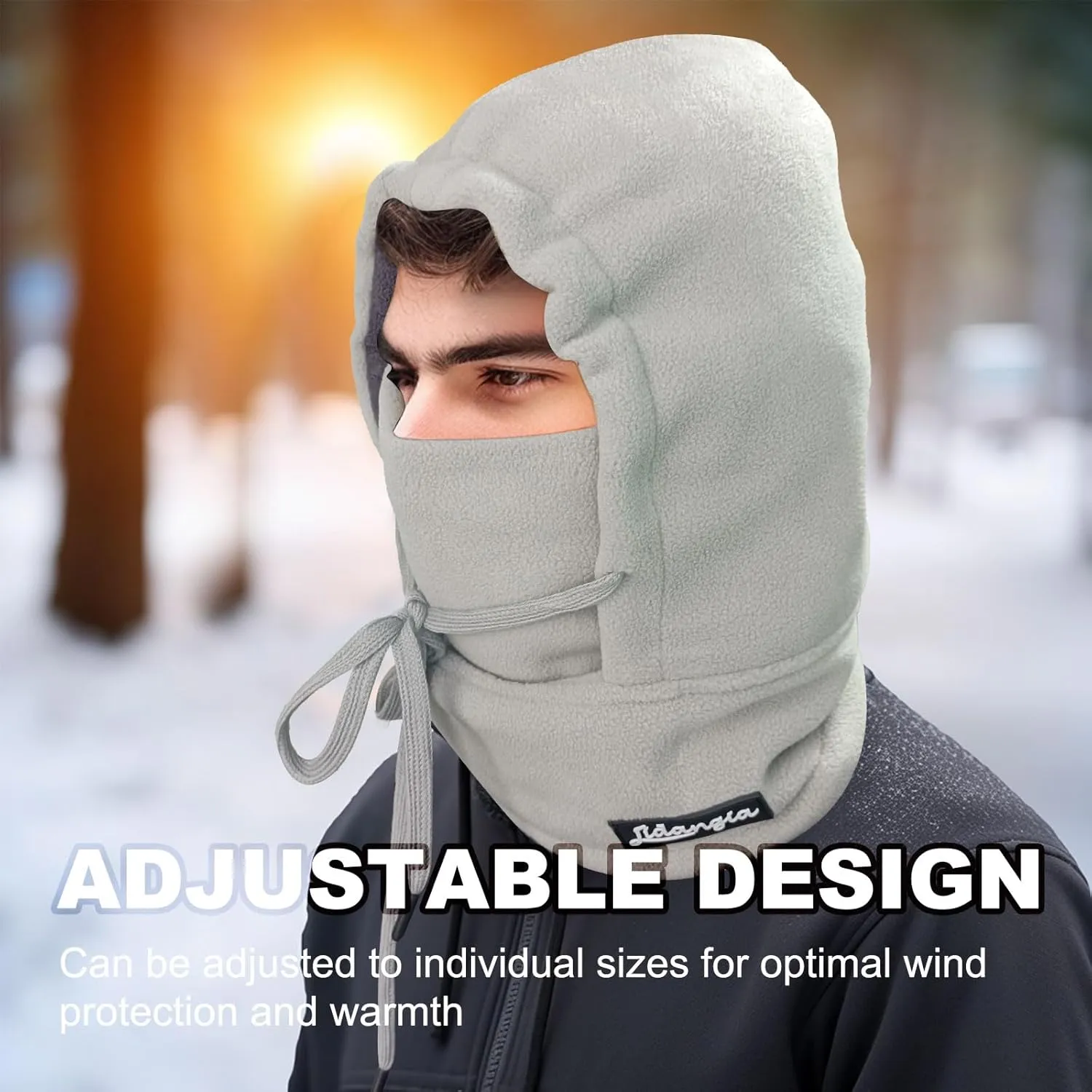 Balaclava Winter Face Mask: Thermal Polar Fleece Hood Windproof Ski Mask for Men Women, Convertible Warm Face Cover Hat Scarf