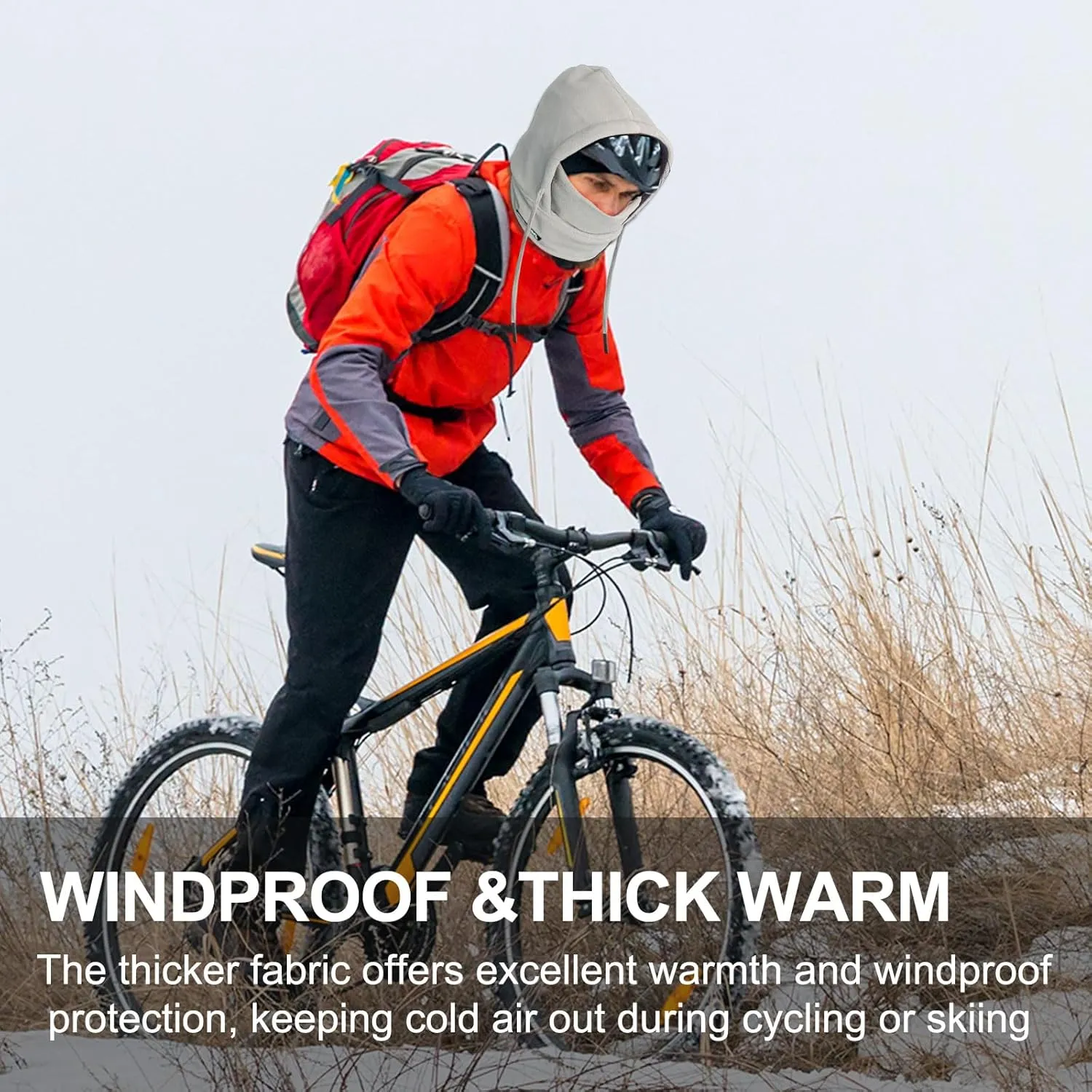 Balaclava Winter Face Mask: Thermal Polar Fleece Hood Windproof Ski Mask for Men Women, Convertible Warm Face Cover Hat Scarf