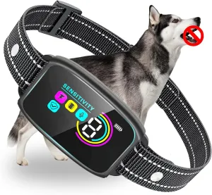 Bark Collar for Large Dog, Anti Bark Collar for Medium Dogs, Rechargeable Smart IPX7 Waterproof Collars, Stop Barking Collar with 8 Adjustable Sensitivity Beep Vibration Shock