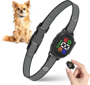 Bark Collar for Small Medium Dogs - Anti Bark Collar with 3 Effective Modes & 7 Sensitivity Levels, IP67 Waterproof & Rechargeable, Humane & Effective Barking Collar, Black