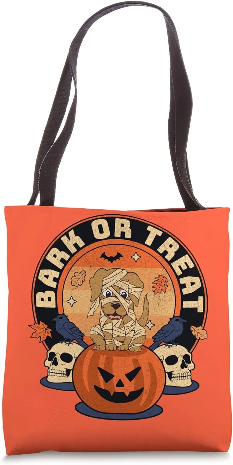 Bark or Treat - Frightening Dog Spirits Emerge Tote Bag