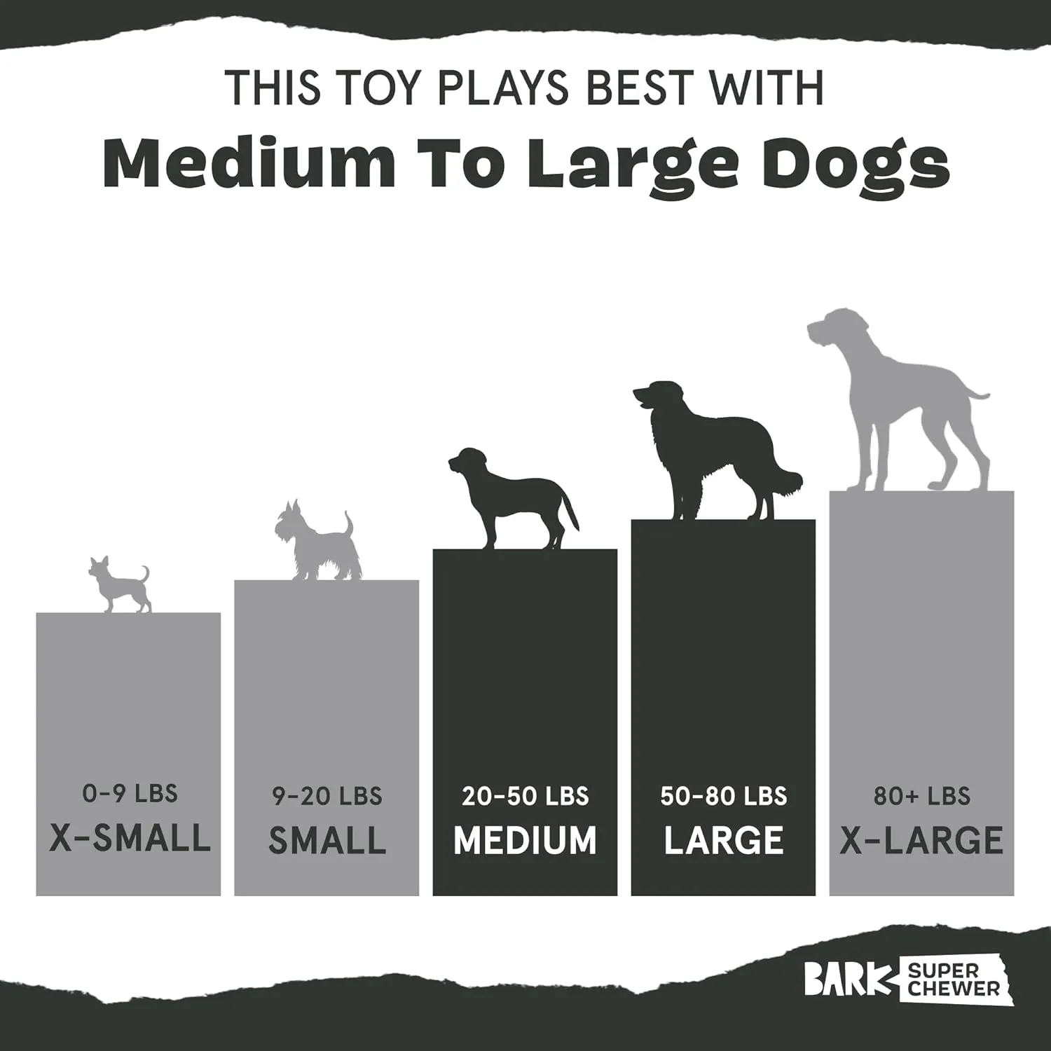 Barkbox Dogness Monster Super Chewer Dog Chew Toy - Tough Dental Stimulating Toy for Aggressive Chewers | Large