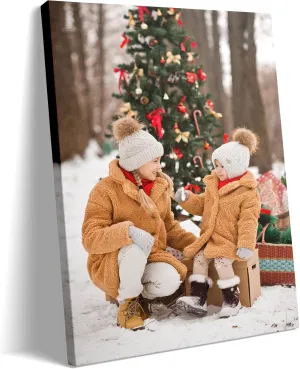 B.B.F MAKE Canvas Prints with Your Photos, Personalized Photo to Canvas Custom Wall Art, 1.25" Deep - Perfect for Home Decor Gifts Cherished Keepsakes, 8" W x 8" H Photo Prints