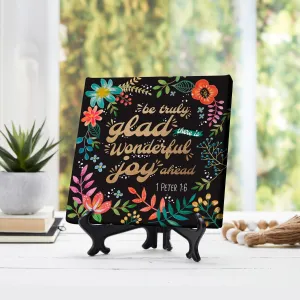 Be Truly Glad, 1 Peter 1:6 8x8 Canvas