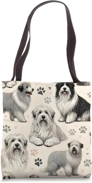 Beautiful Polish Lowland Sheepdogs Pattern Cute PON Tote Bag