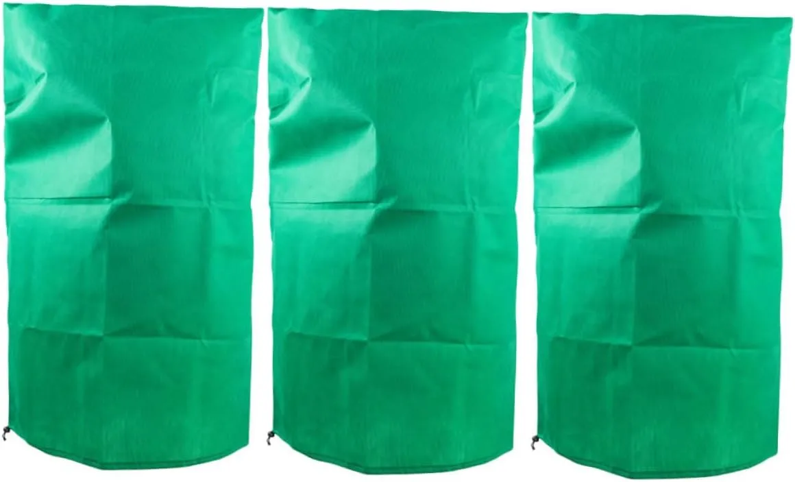 BESPORTBLE 3Pcs Plant Covers Winter Protection Bags for Trees and Shrubs Non Woven Nursery Covers with Drawstring