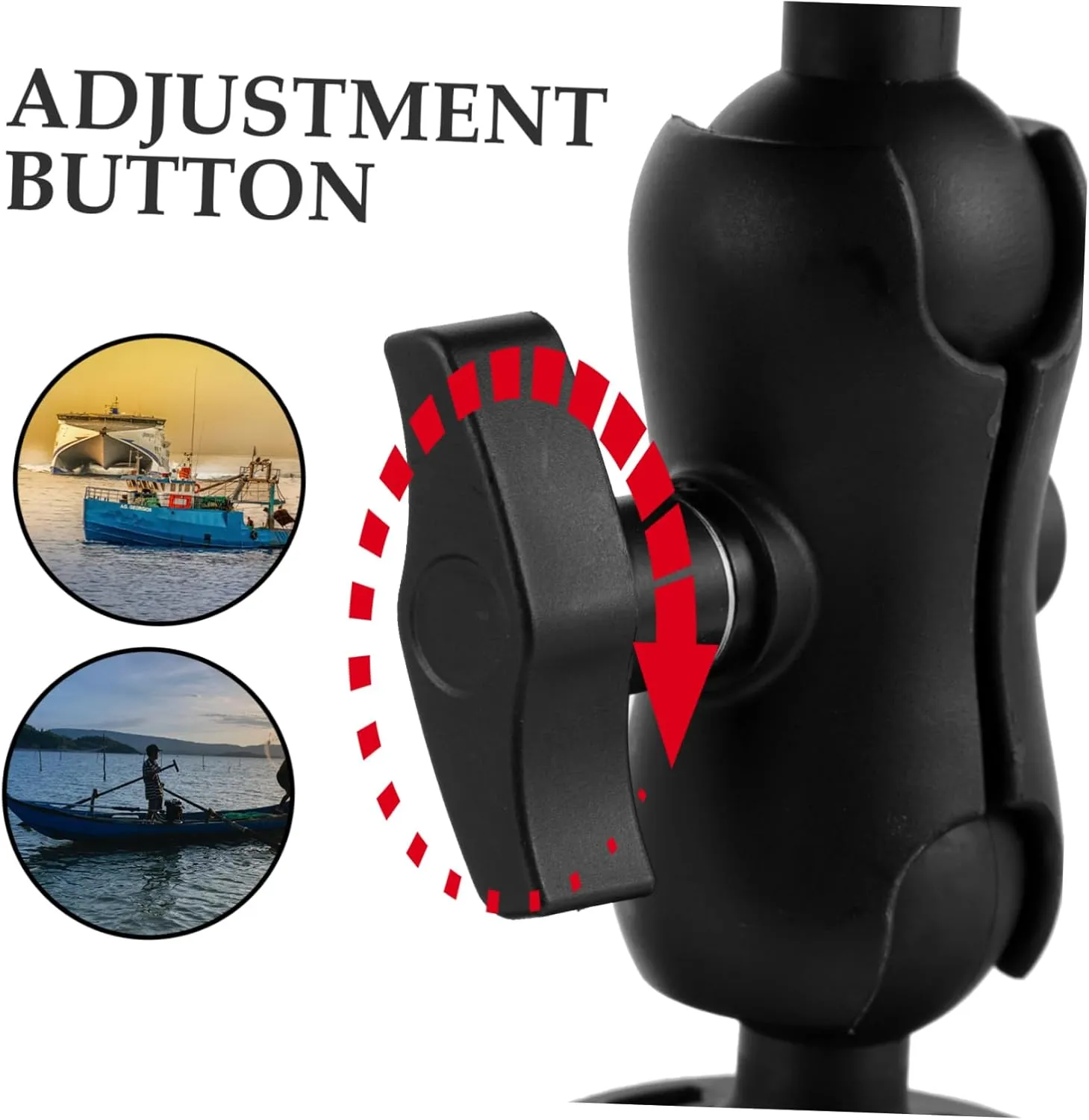 BESPORTBLE Adjustable Fish Finder Mount for Boat Multifunctional Bracket Quick Install