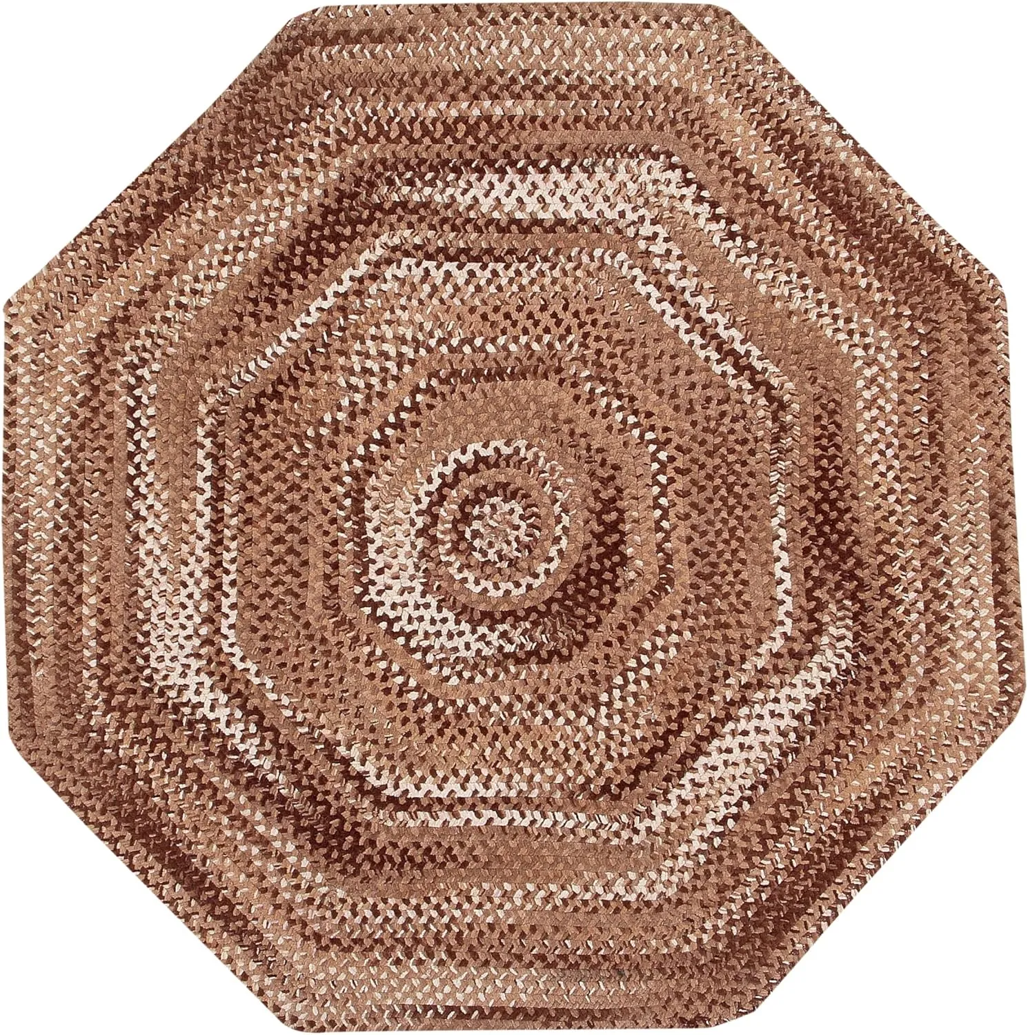 Better Trends Ombre Braided Area Rug, 20" x 30" Oval, Reversible and Durable, 100% Soft Cotton Chenille, Ideal for Kitchen, Living Room, Ergonomic Comfort Standing Braided Mat - Blue