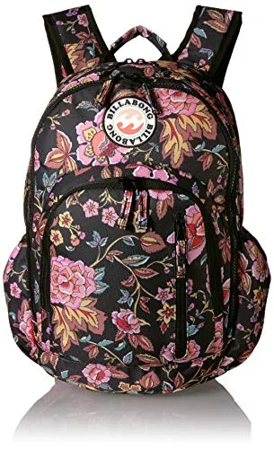 Billabong Roadie Backpack, Girls' Big, Black Multi, ONE