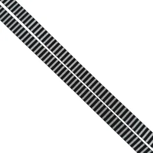 Black & White Mini Stripes 1/2" Printed Seatbelt Webbing