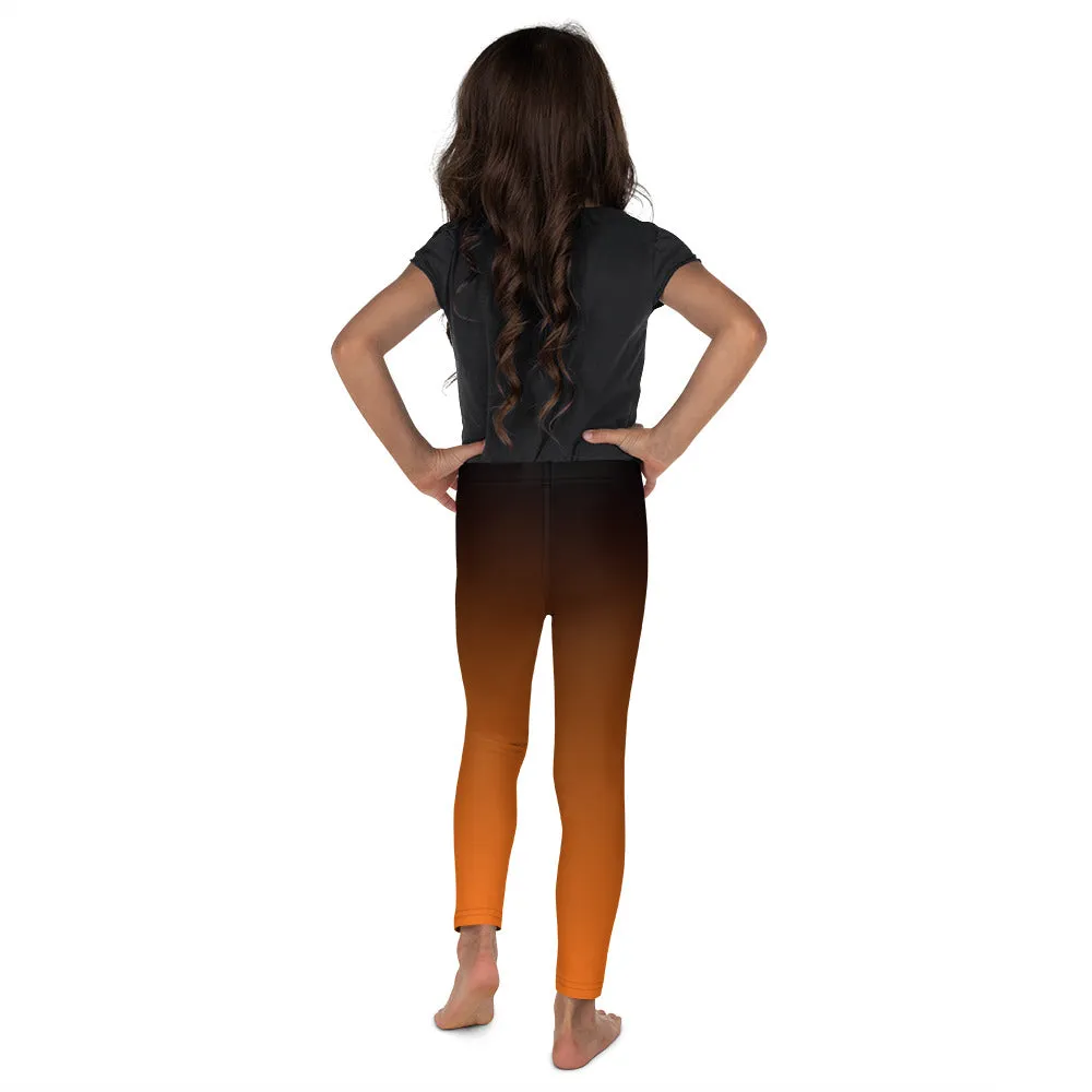 Black and Orange Ombre Kid's Leggings
