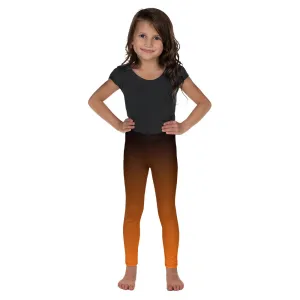 Black and Orange Ombre Kid's Leggings
