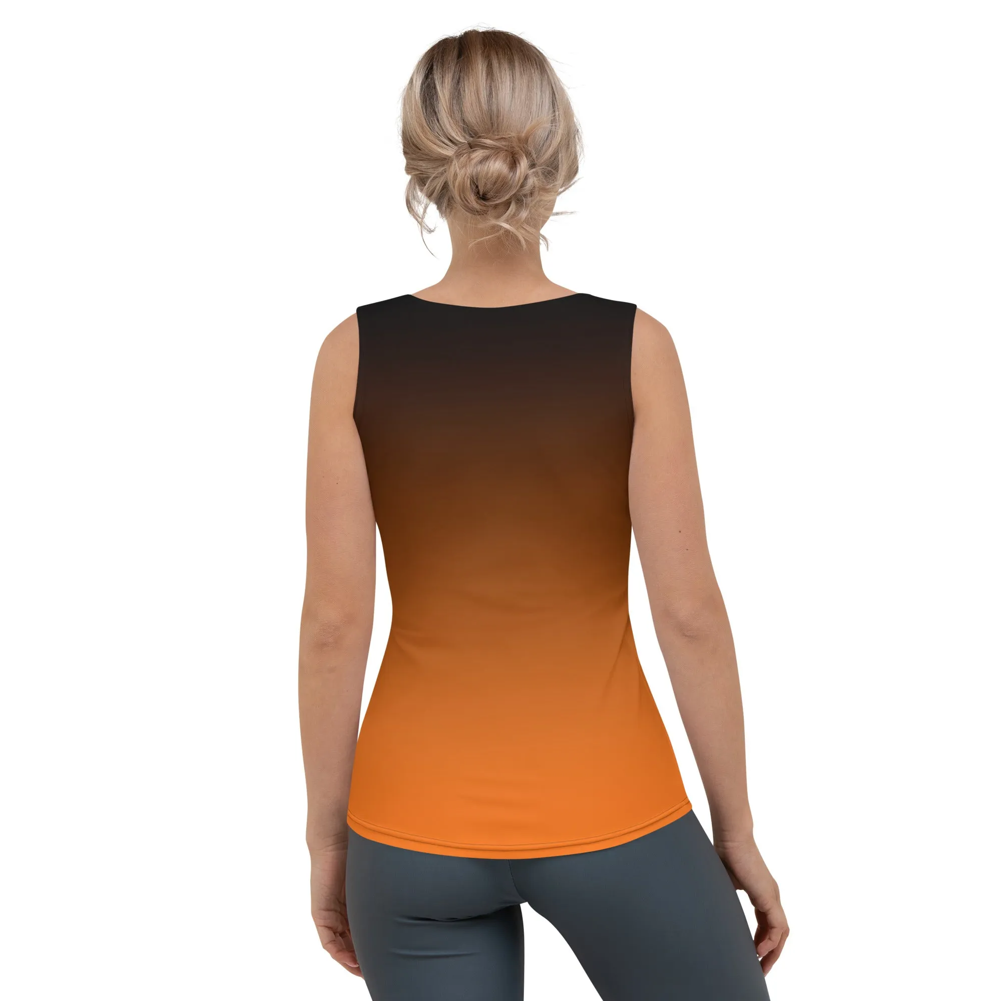 Black and Orange Ombre Tank Top