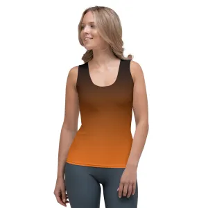 Black and Orange Ombre Tank Top