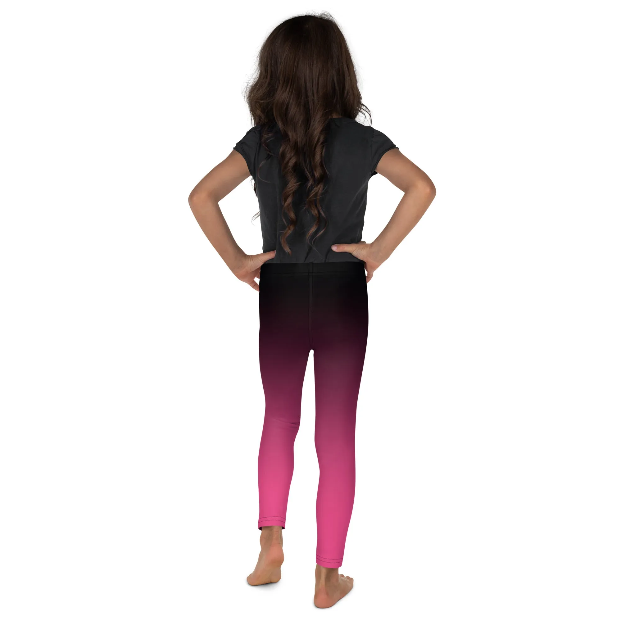 Black and Pink Ombre Kid's Leggings
