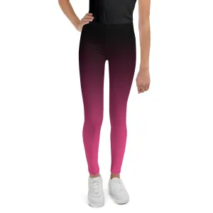 Black and Pink Ombre Youth Leggings