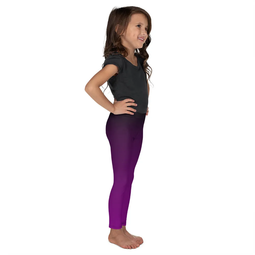 Black and Purple Ombre Kid's Leggings