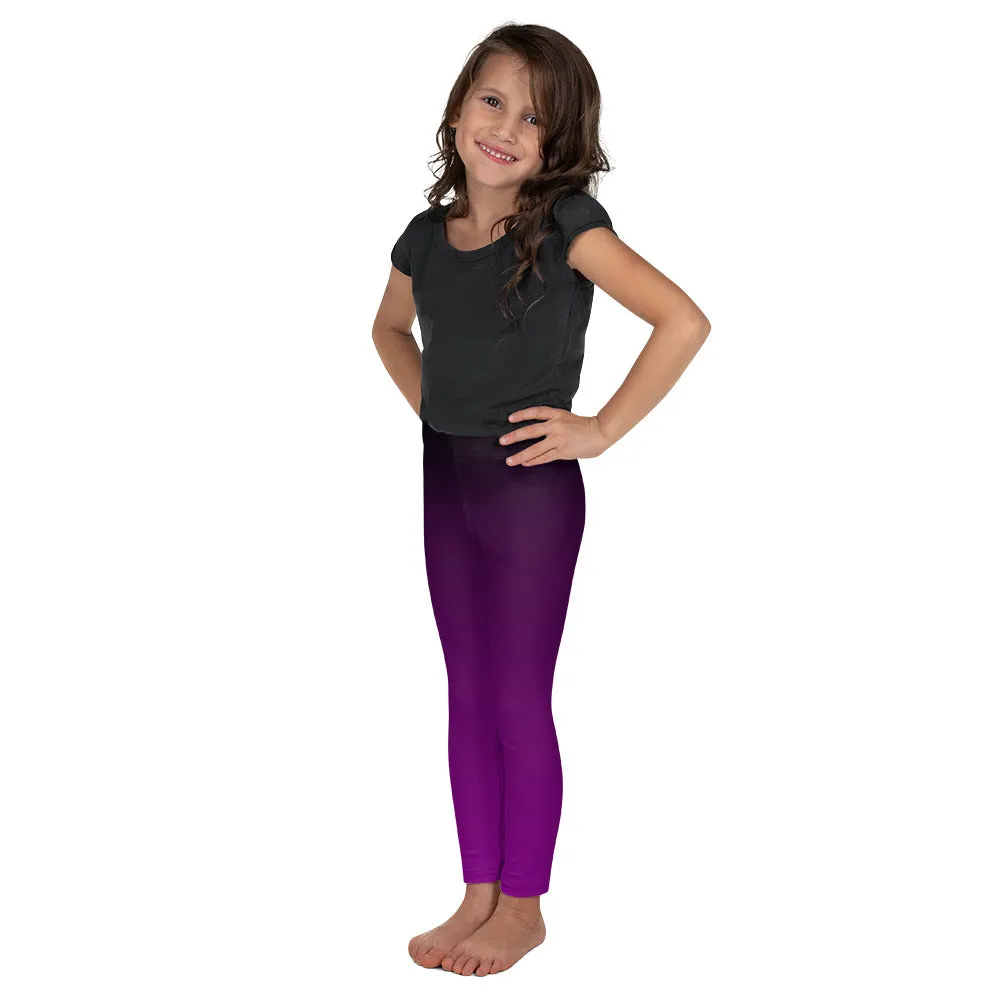 Black and Purple Ombre Kid's Leggings