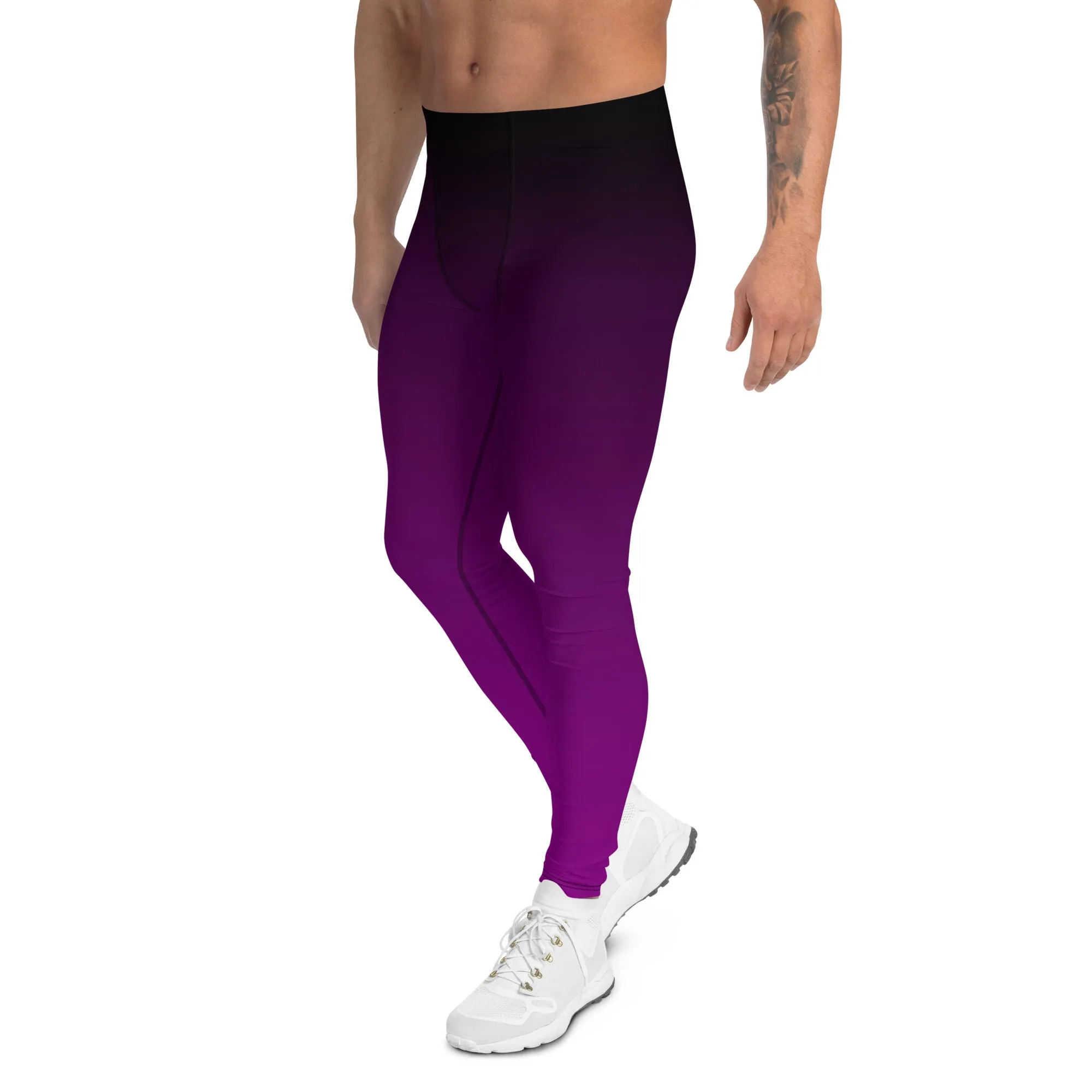 Black and Purple Ombre Men's Leggings