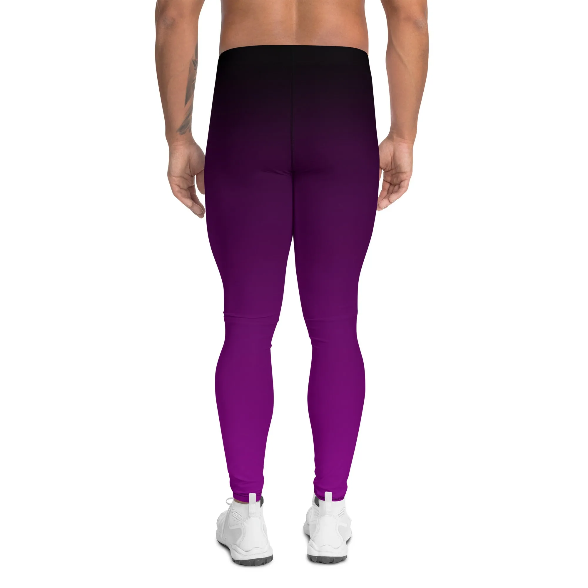 Black and Purple Ombre Men's Leggings