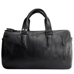 Black Leather Duffle Bag 45 Liters, Mens Bag, Weekend Bag, Gym Bag, Hand Luggage, Mens Travel Bag, Handbag. Custom Monogram Mens Gifts // SUBSTANTIAL DUFFLE BAG 45