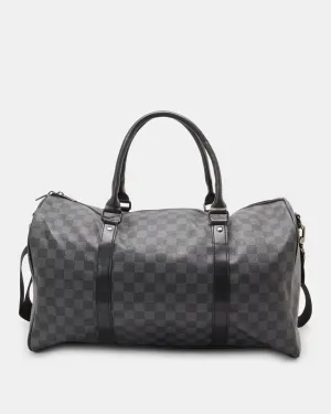 Black Printed Duffle Bag