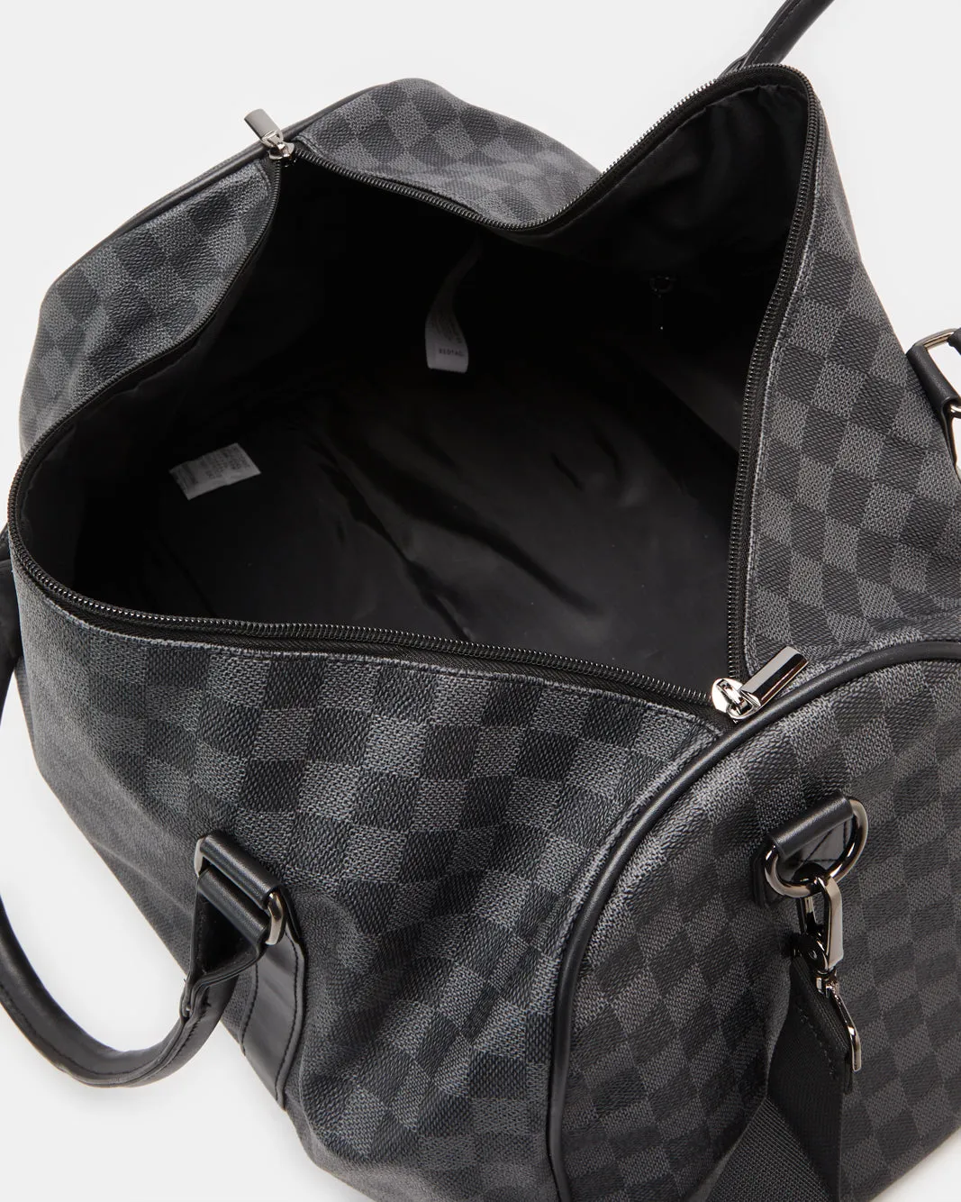 Black Printed Duffle Bag