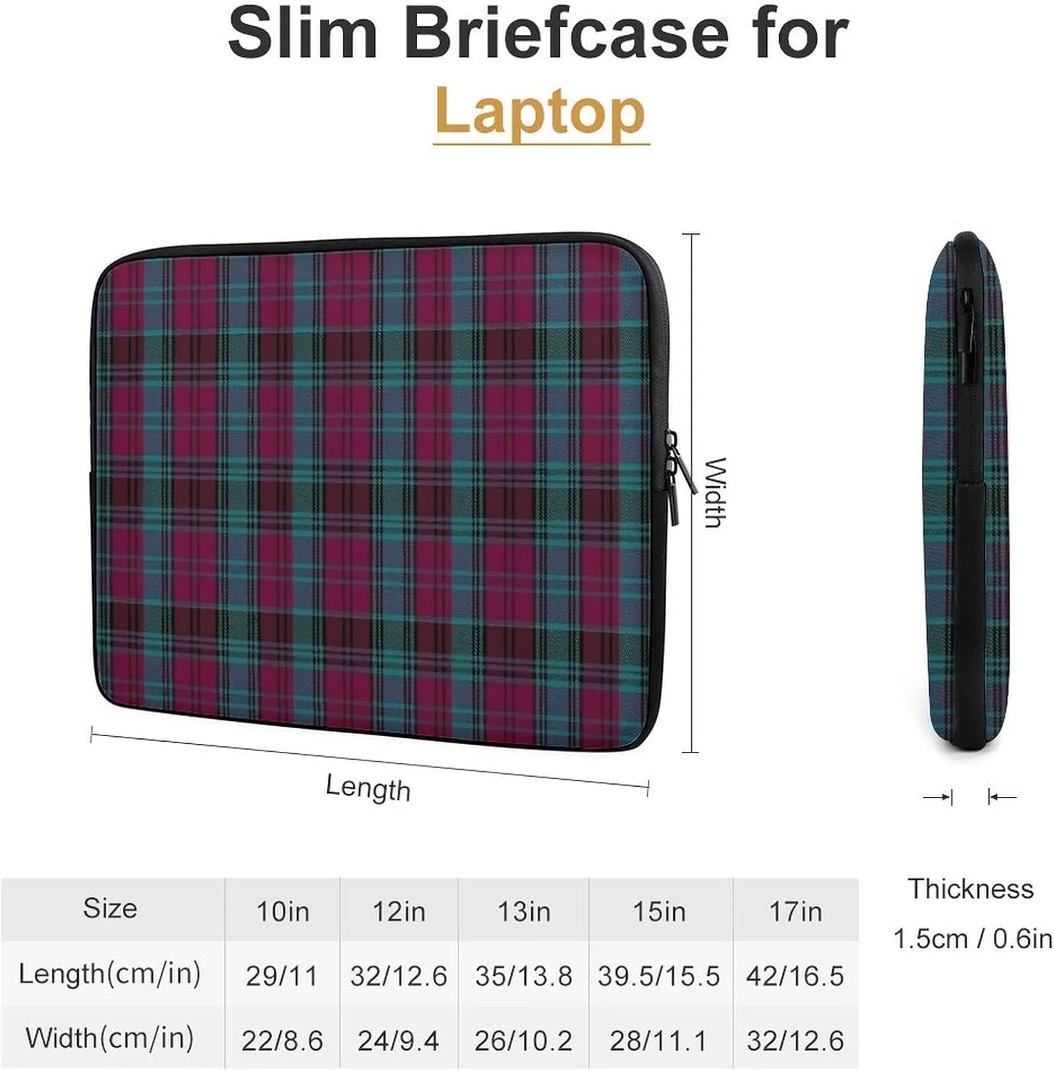 Black Watch Tartan Pattern All Print Hands Free Withdrawal Laptop Bag Unisex