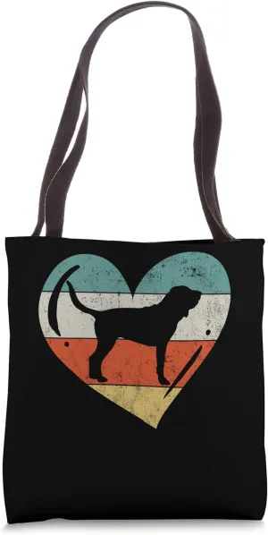 Bloodhound Dog Heart Tote Bag