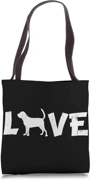 Bloodhound Mom Love Funny Bloodhound Dog Mom Tote Bag