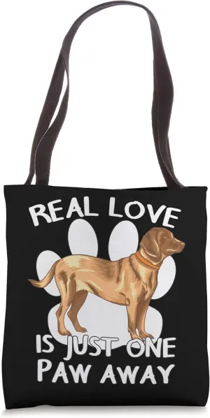 Bloodhound Real Love Dog Owner Paw Quote German Bloodhound Tote Bag