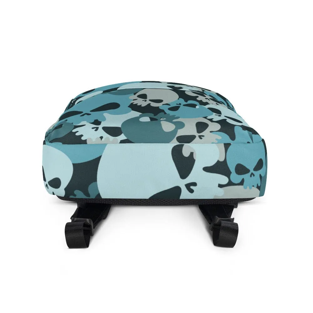 Blue Camo Skull Backpack