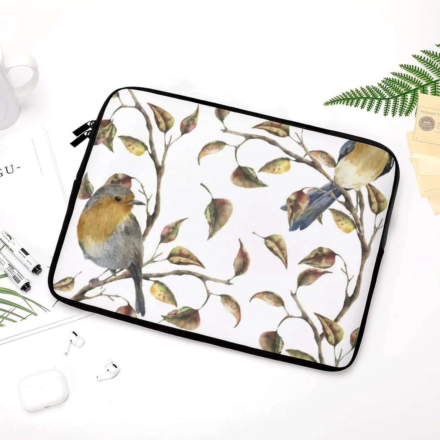 Blue Quaker Parrots All Print Hands Free Withdrawal Laptop Bag Unisex