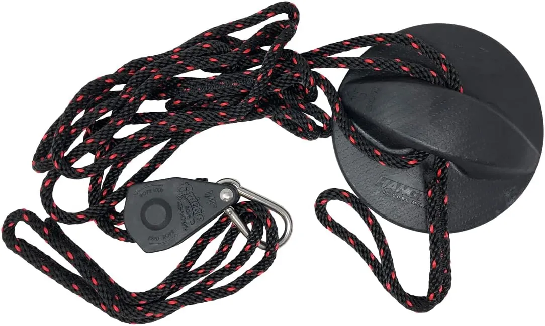 Boat Cover Support System: Mooring Cover Suspension with Rope Ratchet Pulley, Marine Grade Material, Universal Fit – Wakeboard Tower, Bimini & T-Top Compatible