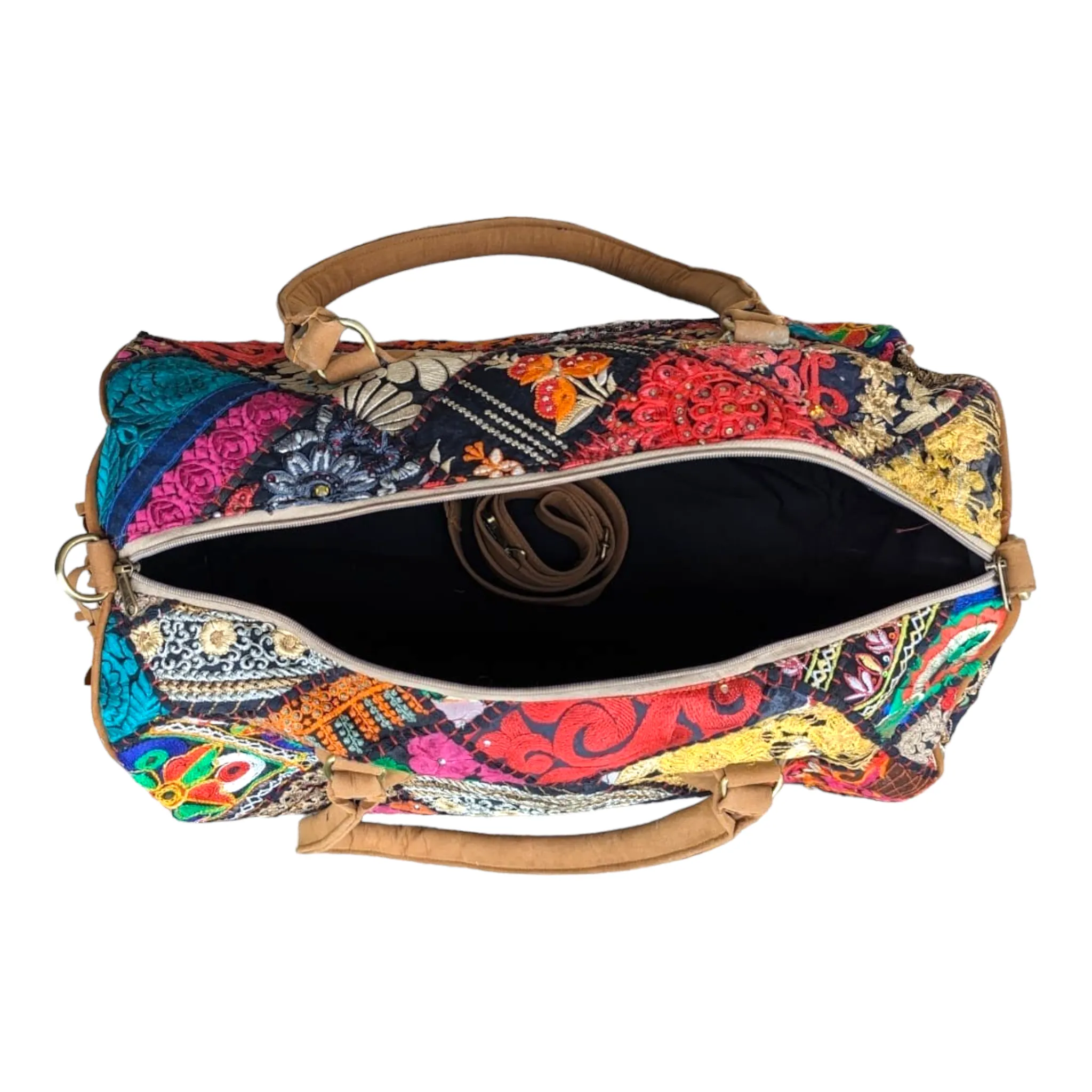 Boho Duffle Bag w Fringes
