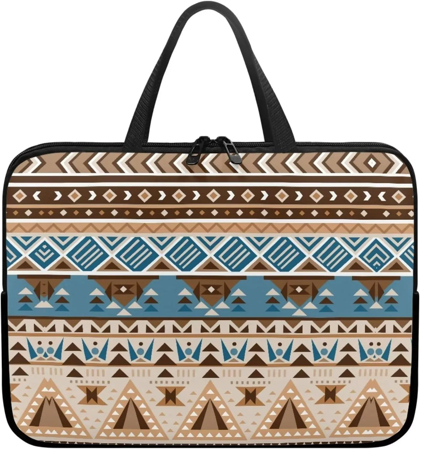 Boho Ethnic Print Computer Sleeve Laptop Bag Neoprene Netbook Computer Tablet PC Handle Carrying Case Notebook Cover Pouch Holder Protection