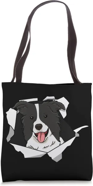 Border Collie Dog Breakthrough Cute Dog Animal Lover Tote Bag