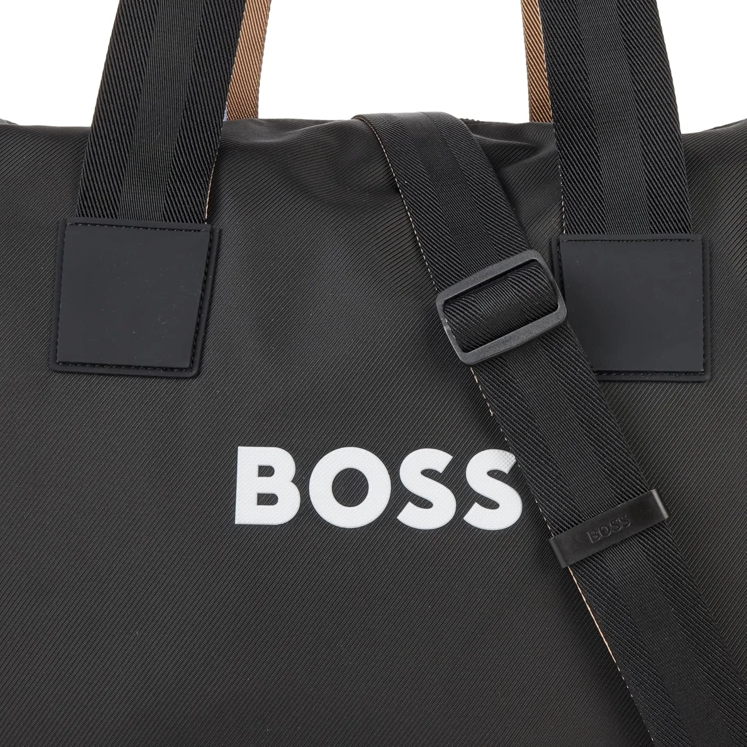 BOSS Men's Tonal Logo Nylon Holdall Duffle Bag