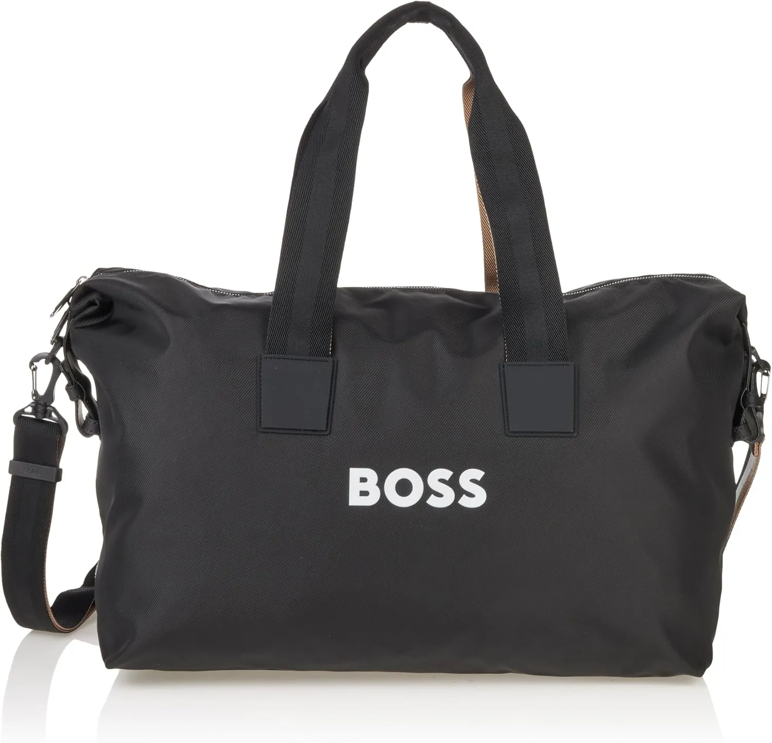 BOSS Men's Tonal Logo Nylon Holdall Duffle Bag