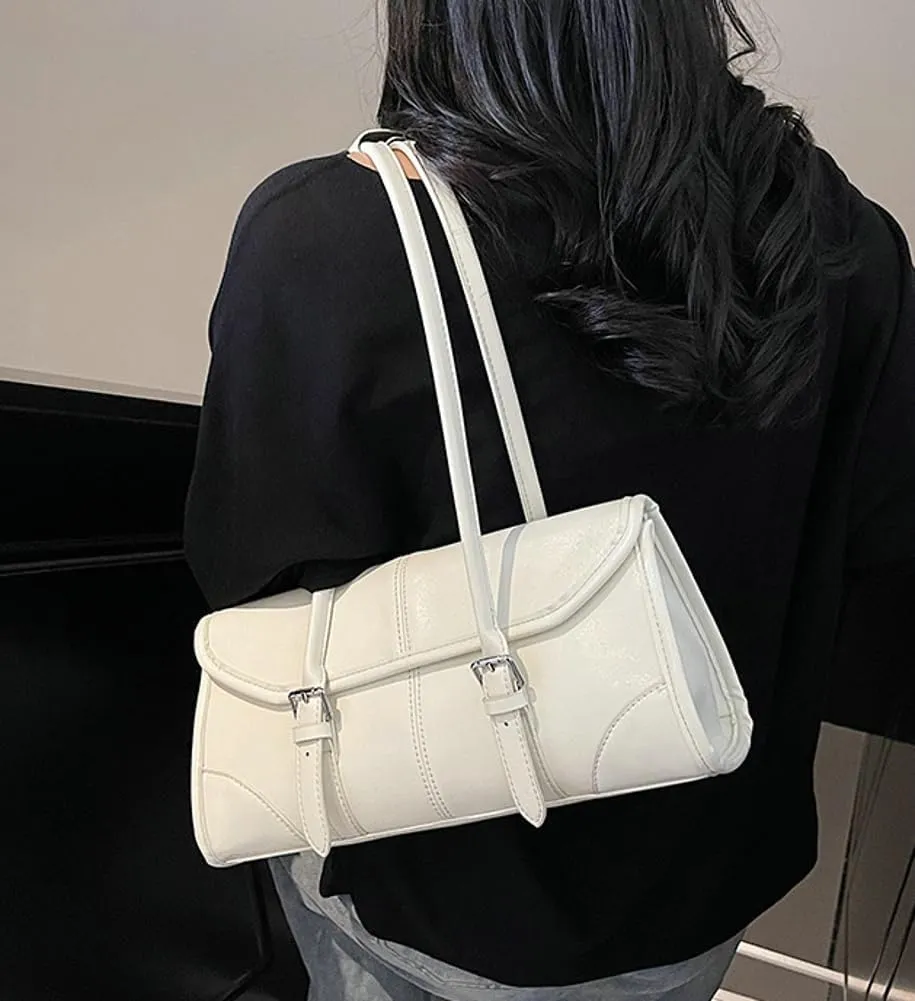 Boston Shoulder Bags for Women PU Leather Swing Bag Trendy Y2K Tote Handbag Top Handle Hobo Purse Bowling Bag Work Travel