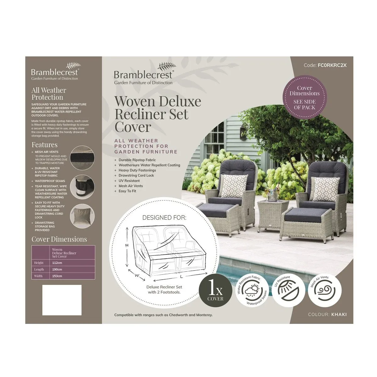 Bramblecrest Deluxe Recliner Set Cover - FC0RKRC2X