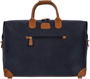 Bric's LIFE 18-Inch Cargo Duffle Bag - Luxury Duffle Bag for Travel - Weekender Bags for Women and Men - Faux Suede - Blue