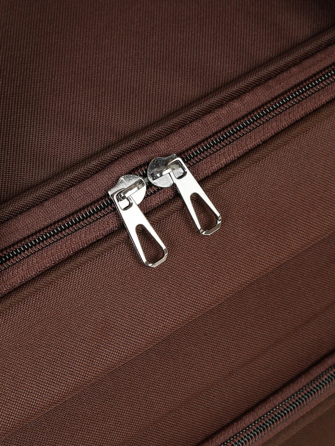 Brown Printed Large Duffel Trolley Bag