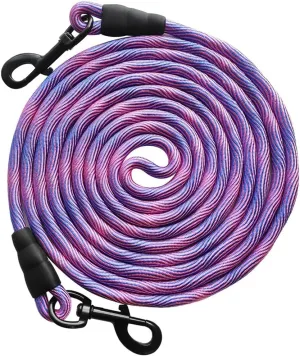 BTINESFUL 8ft/12ft/20ft/30ft/50ft/75ft Dog Tie-Out Long Tether Rope Leash, Outdoor Dog Yard Leash- Large Medium Small Dogs Training, Playing, Camping,Backyard