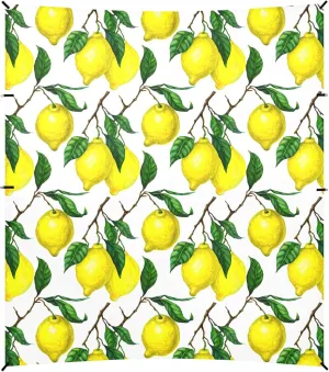 Burbuja Bright Yellow Lemons Beach Canopy Windproof Beach Tent Sun Shade with 4 Sandbags & Sand Shovel, Portable Sun Shelter for Family Camping Picnic